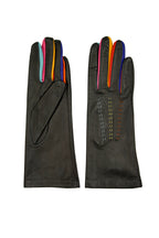 Masullo1932 guanto da donna Accento nero in nappa ovina con colore tra le dita, vista 1