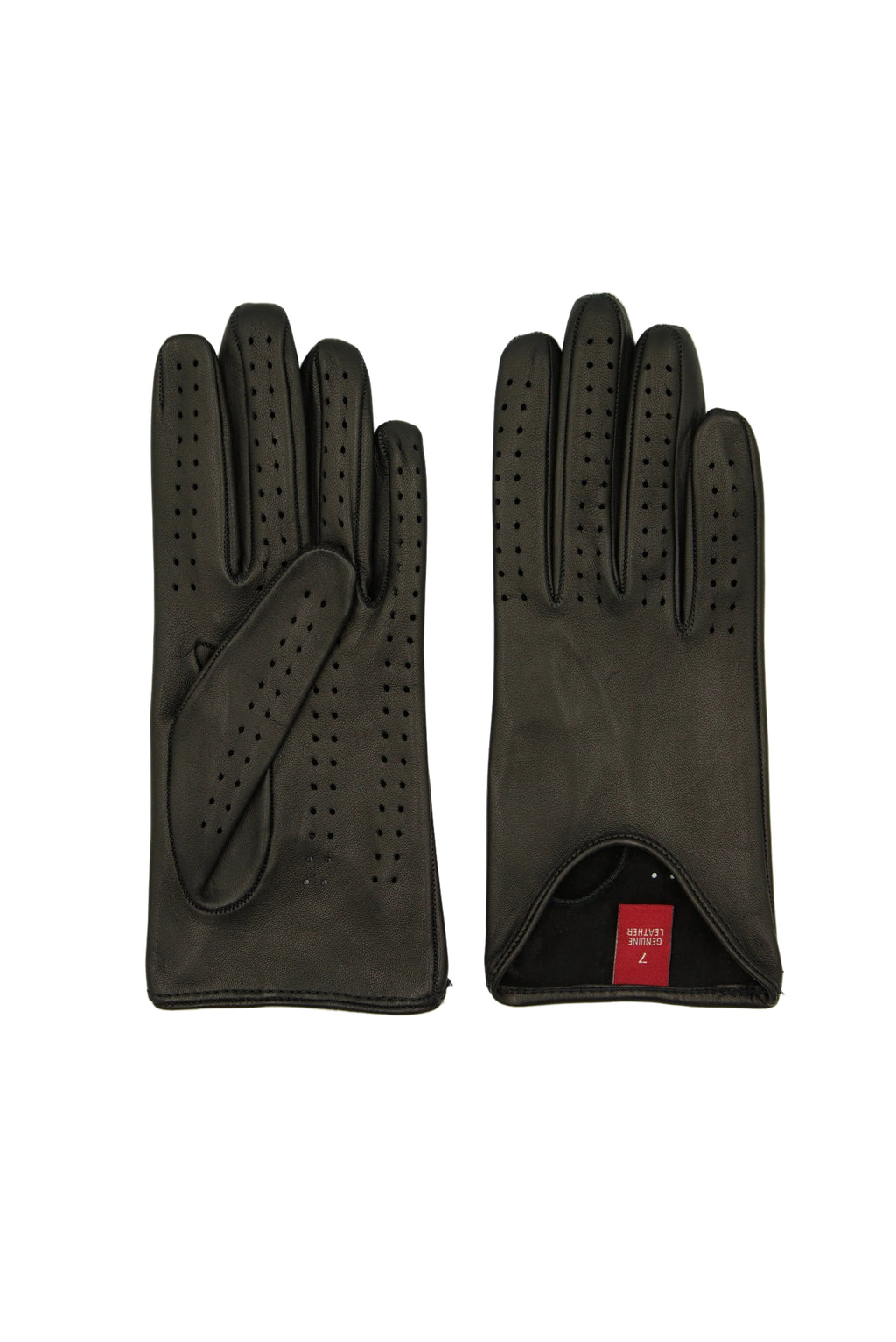 Masullo1932 guanto da donna Aria in nappa ovina traforata, colore Nero, vista 1