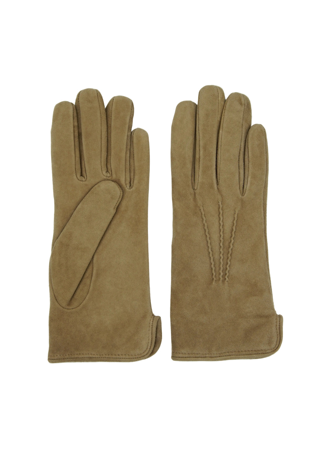 Masullo1932 guanto da donna Duna in suede foderato in cashmere, colore Sabbia, vista 1