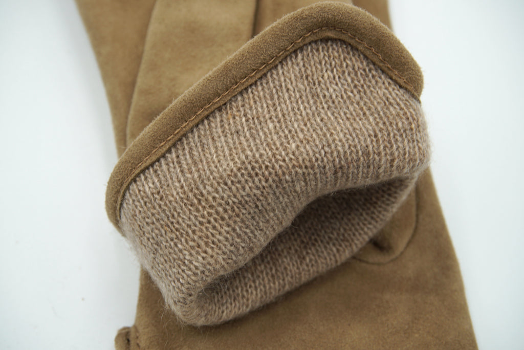 Masullo1932 guanto da donna Duna in suede foderato in cashmere, vista 4