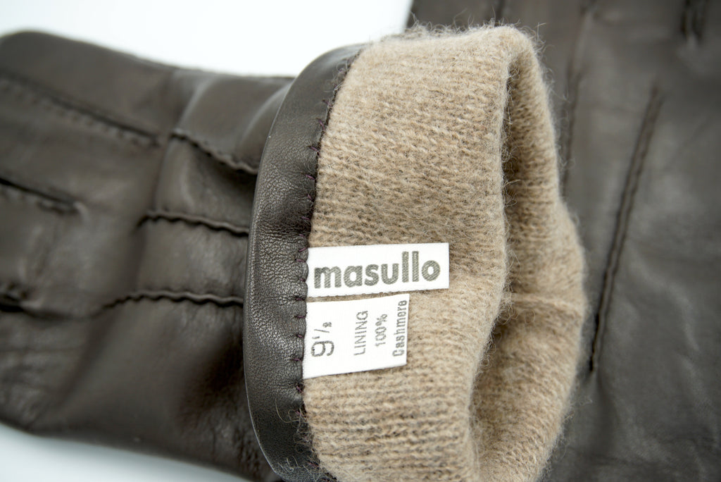 Masullo1932 guanto da uomo Gesto in nappa ovina cucito a mano, vista 3