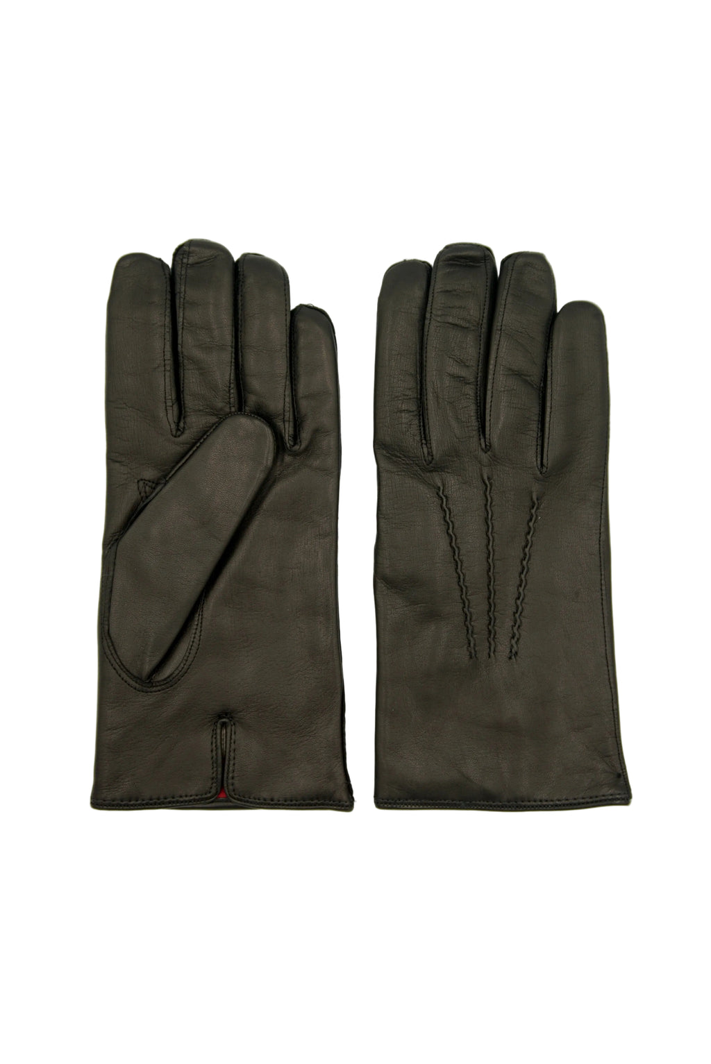 Masullo1932 guanto da uomo Ordito in nappa ovina foderato in cashmere con cordoni, colore Nero, vista 1