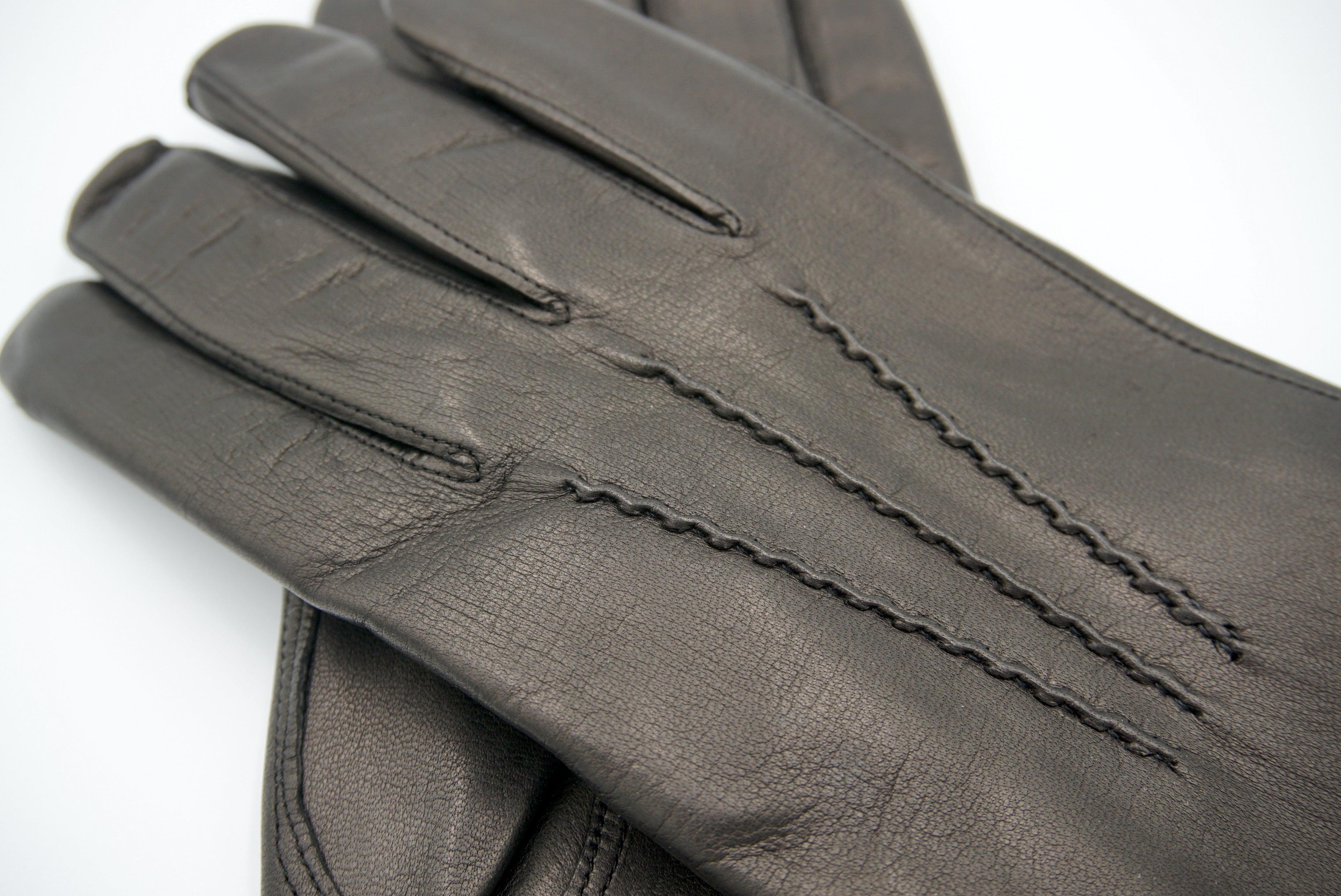 Masullo1932 guanto da uomo Ordito in nappa ovina foderato in cashmere con cordoni, vista 2