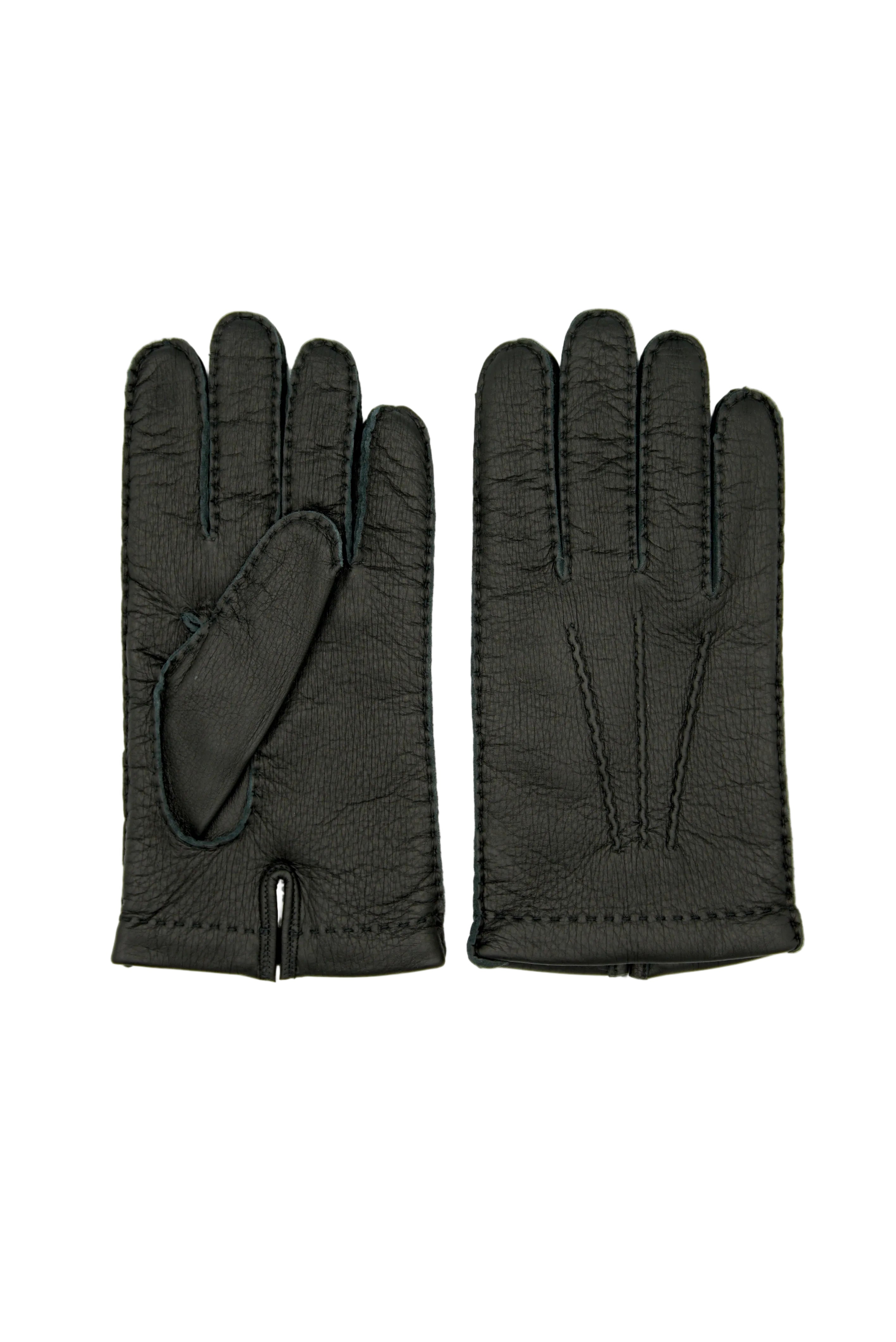 Masullo1932 guanto da uomo Selva in cervo foderato in cashmere, colore Nero, vista 1