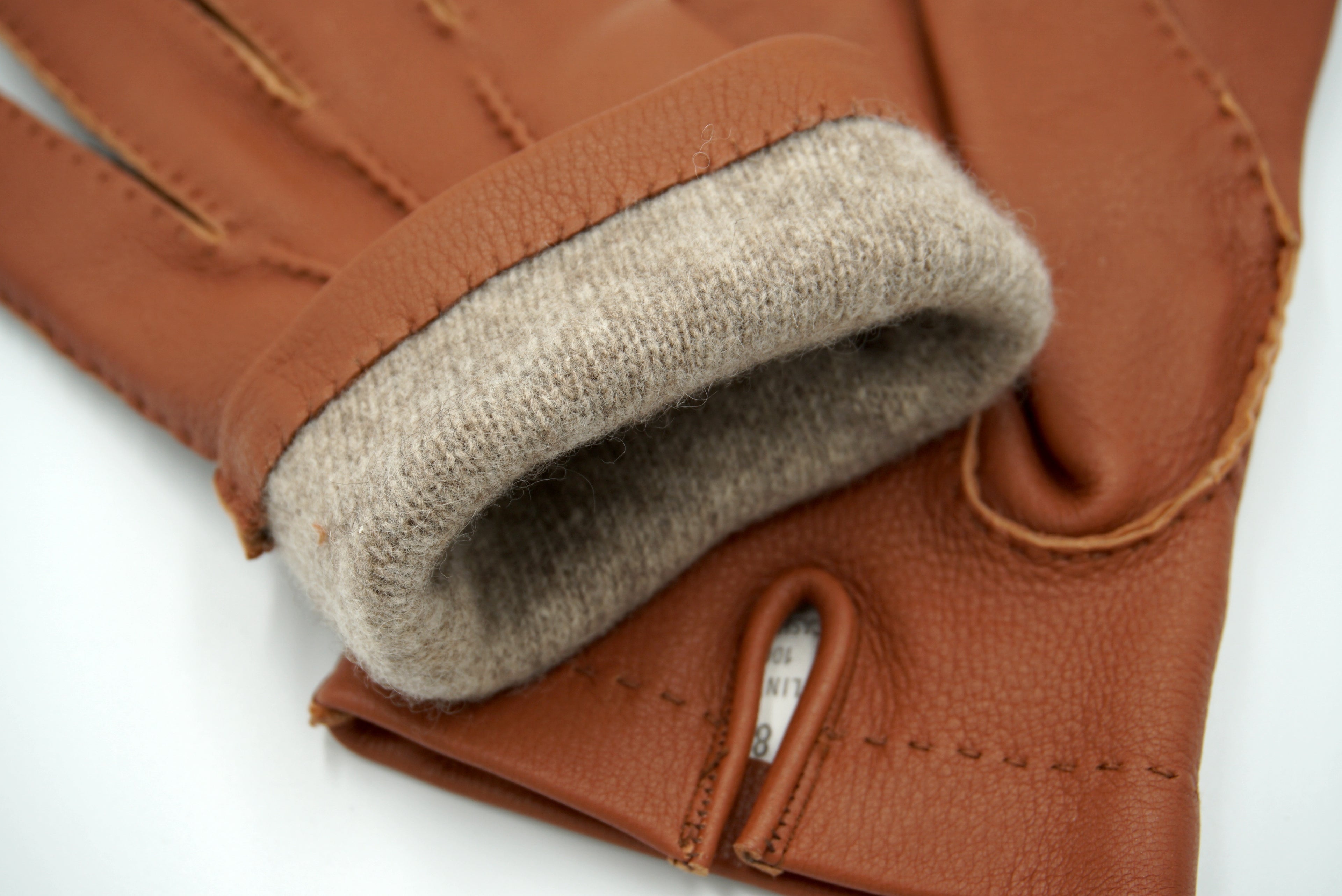 Masullo1932 Selva men’s deerskin cashmere-lined glove view 5