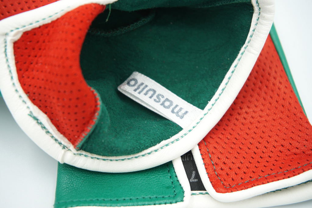 Masullo1932 guanto da donna Emblema in nappa ovina con dettaglio tricolore italiano, vista 3