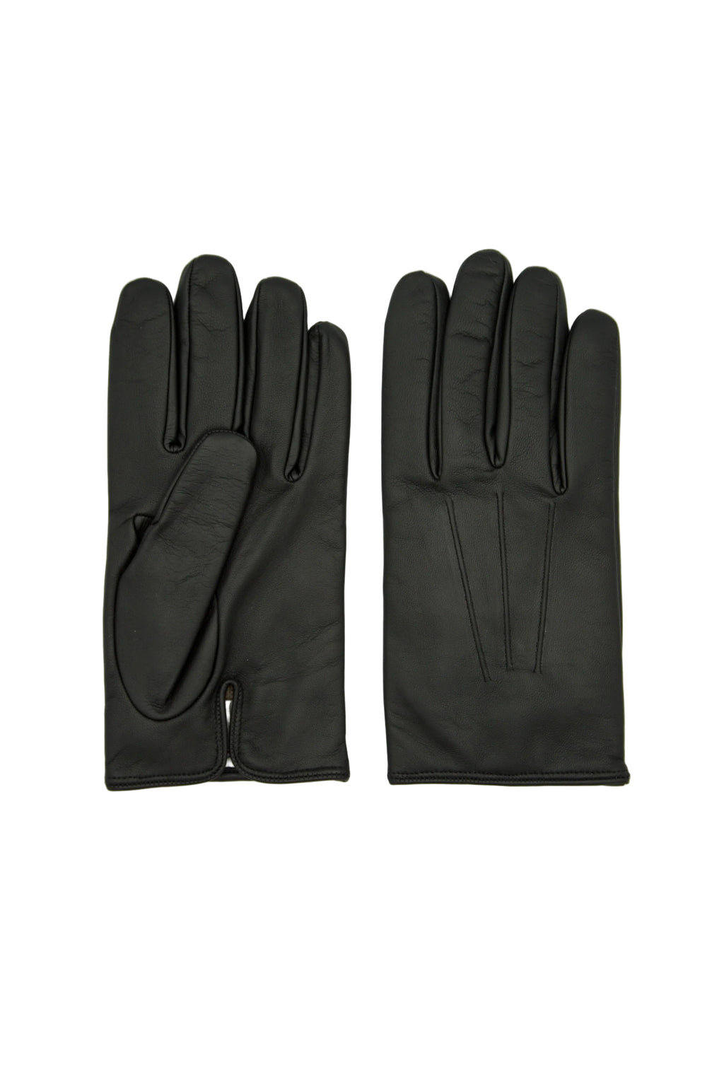 Masullo1932 guanto touchscreen da uomo Tocco in pelle con fodera in cashmere, colore Nero, vista 1