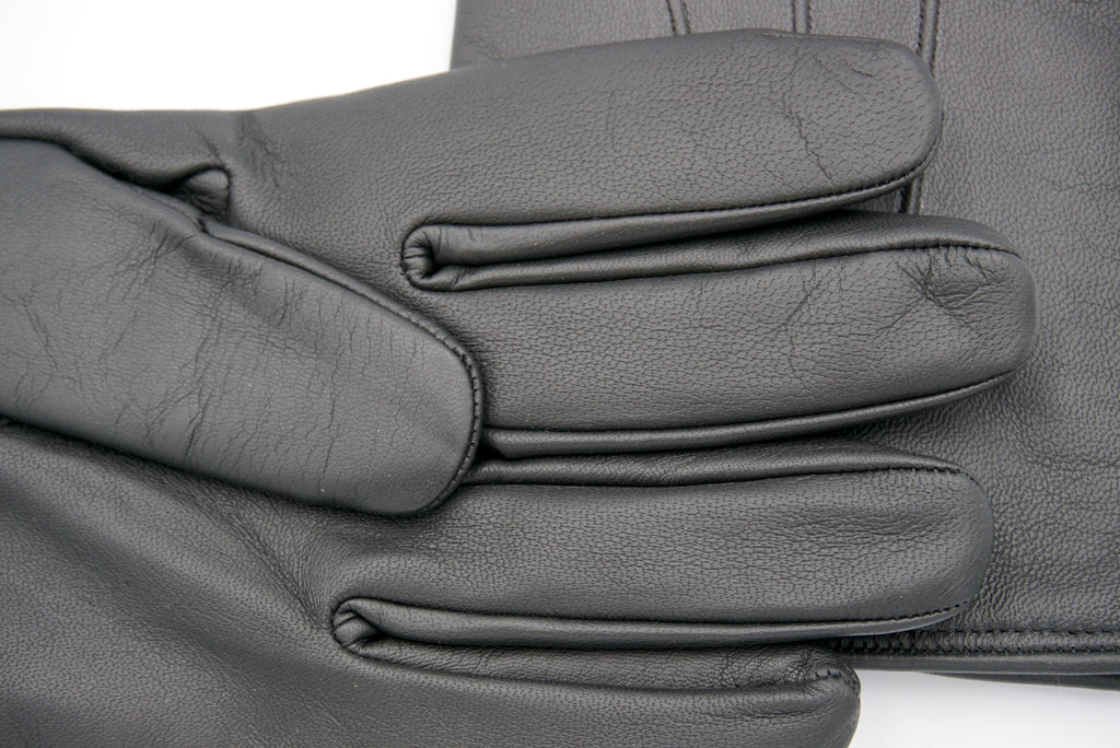 Masullo1932 guanto touchscreen da uomo Tocco in pelle con fodera in cashmere, vista 2