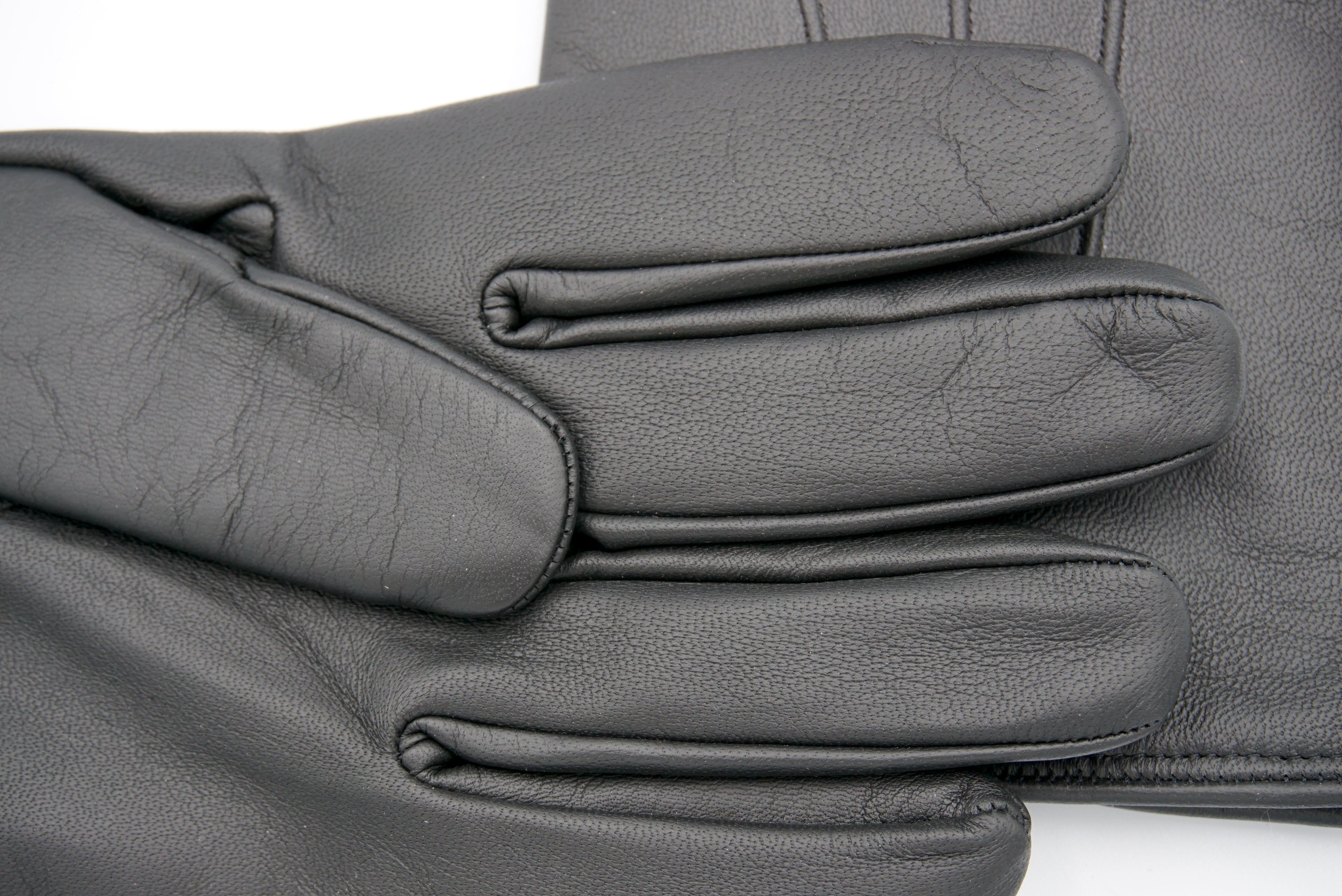 Masullo1932 guanto touchscreen da uomo Tocco in pelle con fodera in cashmere, vista 2