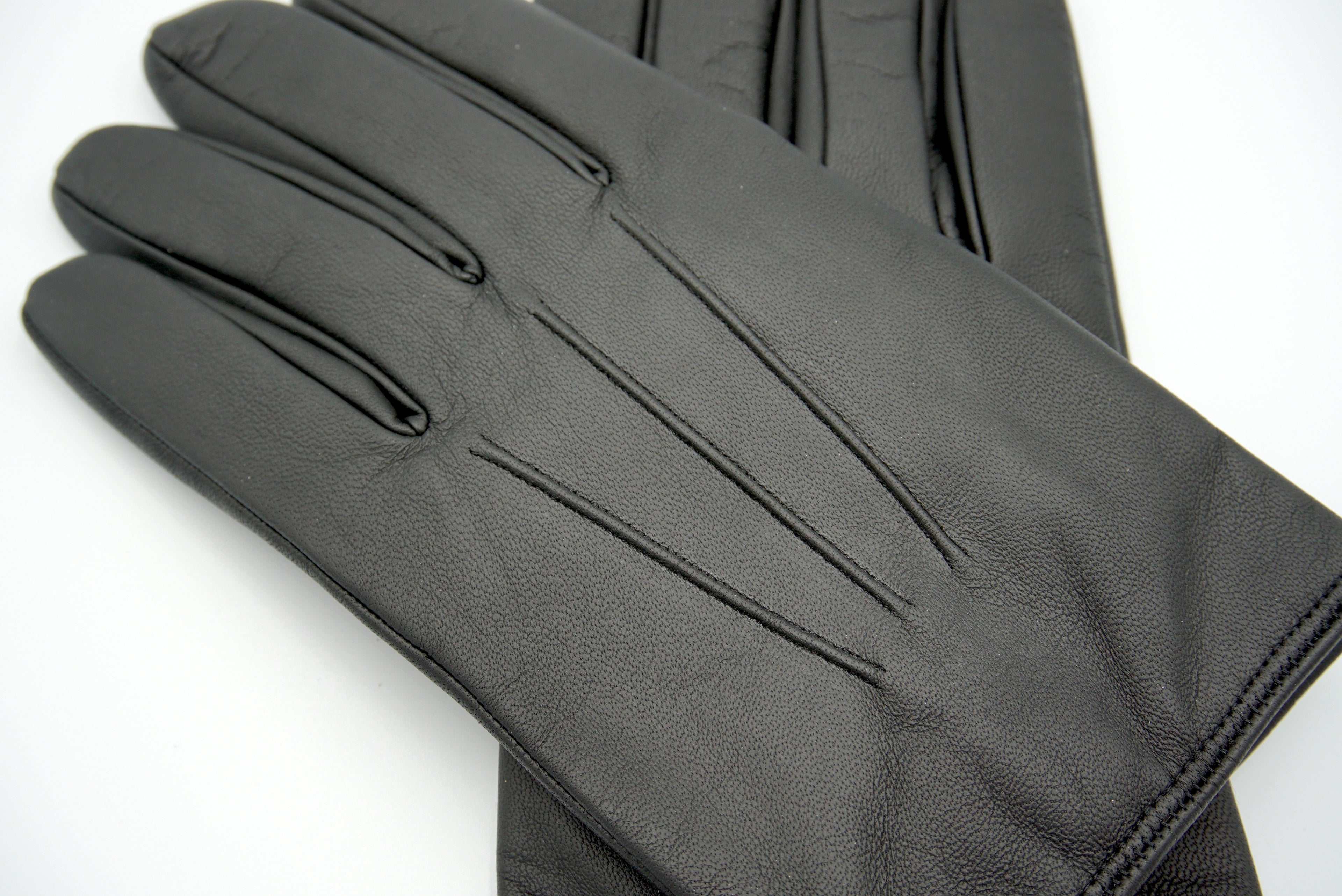 Masullo1932 guanto touchscreen da uomo Tocco in pelle con fodera in cashmere, vista 3