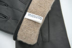 Masullo1932 guanto touchscreen da uomo Tocco in pelle con fodera in cashmere, vista 4